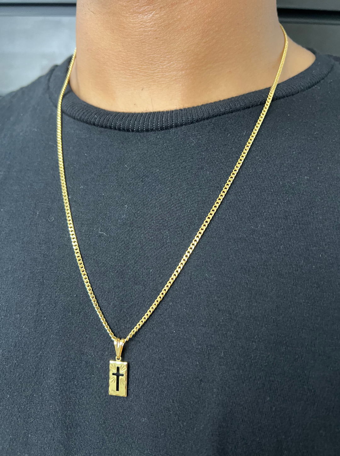 Kit Imperador Gold – Corrente + Pulseira + Pingente Crucifixo de Presente Banhados a Ouro 18K